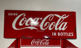 Vintage Original 1950s Coca Cola Porcelain Sled Sign