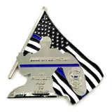 * Captain America Thin Blue Line Blue Lives Matter Police Challenge Coin with Serial# - AIIZ Collectibles
