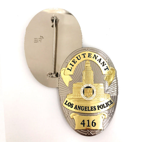 * Columbo's Lieutenant LAPD 416 Police Badge, Replica Movie Props - AIIZ Collectibles